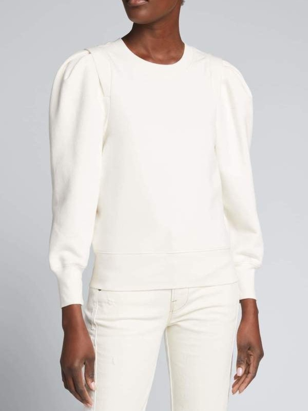 Frame Denim White Crewneck Sweatshirt